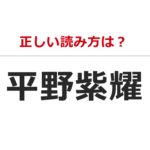 【正しい読み方は?】平野紫耀【意外と読めない芸能人の名前】
